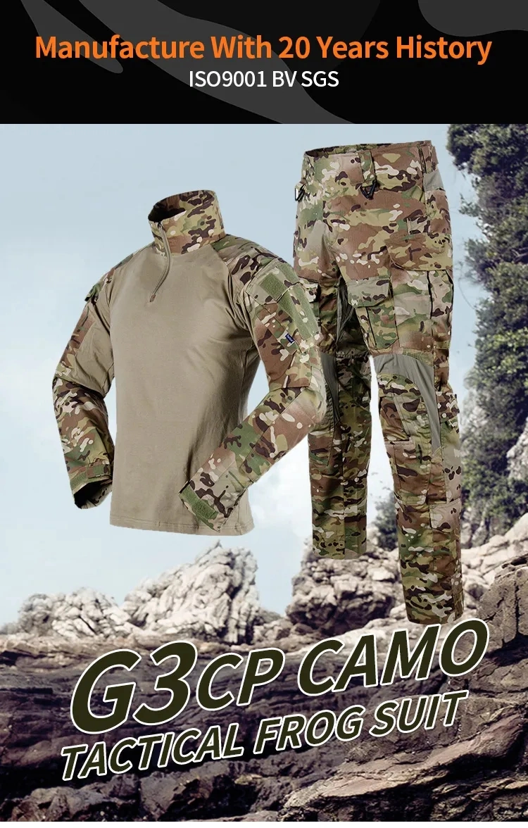 Breathable Protection Tactical Clothing Frog Uniform Multicolor Suit Combat Suit