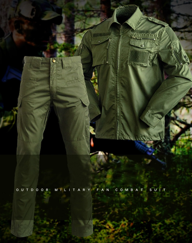 Camouflage Color Outdoor Sports Fine Twill Fabric Tactical Uniform Suit