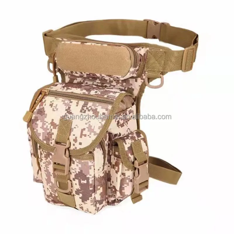 Waterproof Outdoors Camouflage Hunting Waist Belt Hip Motorcycle Tactical Thigh Leg Bag Waist Bag Leg Bag