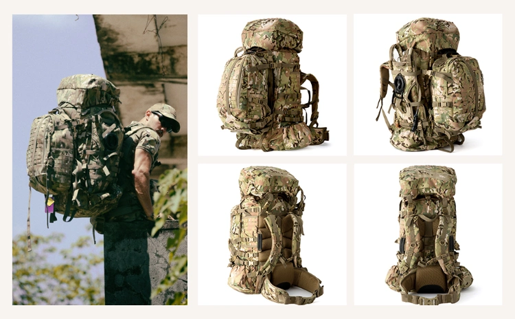 Customize OEM Bulk Large Rucksack Custom Duffle Backpacks 80L Tactical Backpack with Hydration Pack