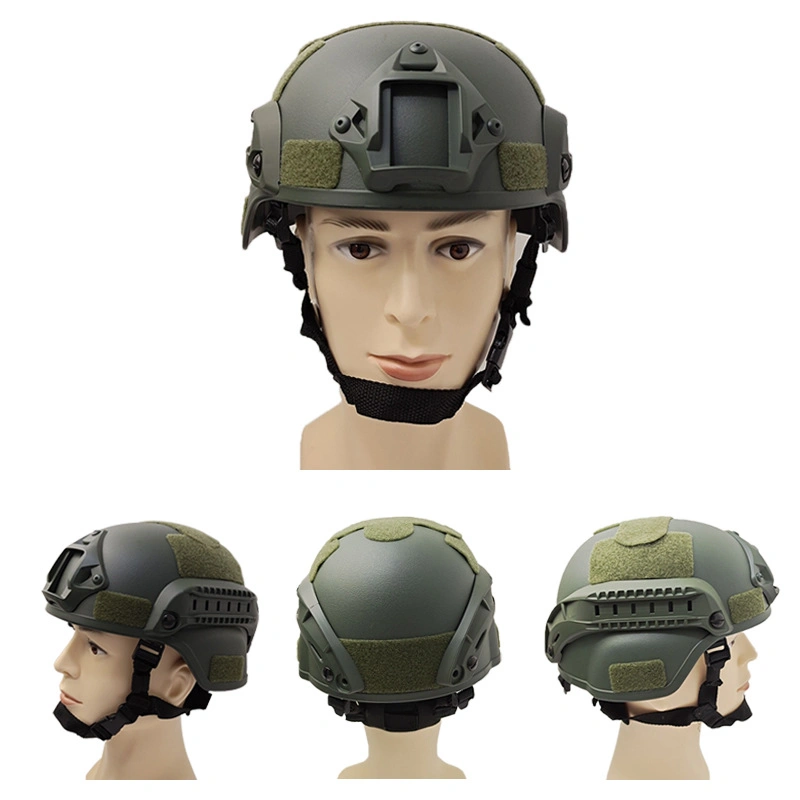 Tactical Fast Helmet Combat Head Protector Green Paintball Field Shock-Protection Gear Accessories