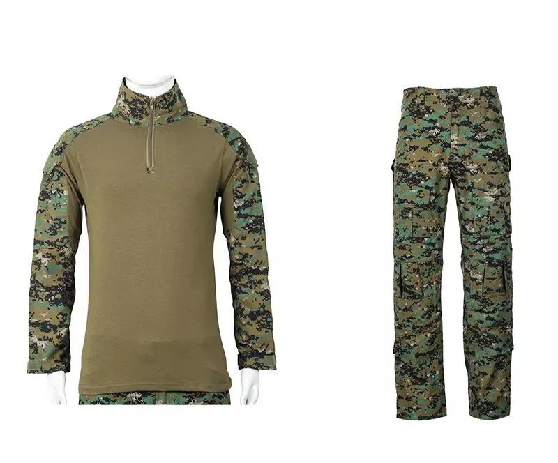 Wholesale Long Sleeve Military style Tactical Clothing Camouflage Tactical Suit