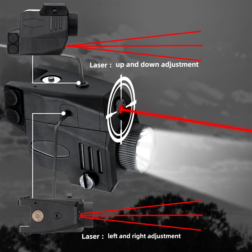 Red DOT Laser Sight Tactical LED Flashlight 2 In1 Weapon Flashlight Scope Combo Hunting Accessories