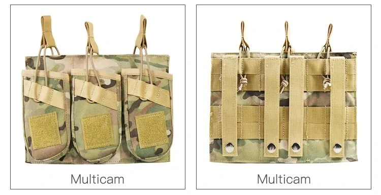 Tactical Triple Mag Pouch 7.62 Molle Pouch Vest Accessories Black Multicam