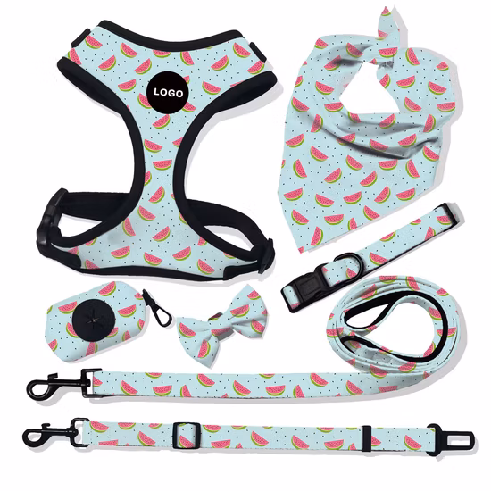 Taktisches Hundegeschirr und Leine-Set, individuelles Logo-Muster, Mesh-Nylon-Hundegürtel, personalisierte Sublimation, Heimtierbedarf, Herstellung von Heimtierzubehör